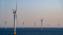 Wind turbines in the offshore wind park Hollandse Kust Zuid.