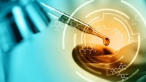 Single droplet of lubricant is poured from a small glass container. Single droplet of lubricant is poured from a small glass container.