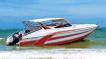 A motor boat A motor boat
