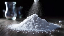 stevia sweetener, aspartame piled on the table. ai generative. stevia sweetener, aspartame piled on the table. ai generative.