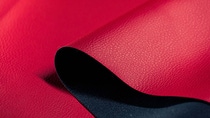 Sheets of red leather Sheets of red leather