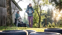 Hikers wearing VAUDE pants Hikers wearing VAUDE pants