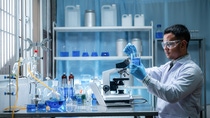 Chemical scientist Is developing an antiseptic from alcohol, alcohol product for anti-virus COVID-19 Chemical scientist Is developing an antiseptic from alcohol, alcohol product for anti-virus COVID-19