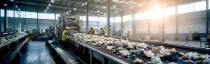 Hall with plastic sorting plant