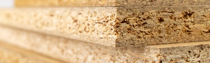 Particleboard with veneer is cut into small pieces. Materials for carpenters to build furniture. Light background.; Shutterstock ID 1413294887; Jobnummer: 022003; Projekt: BASF Website; Endkunde: BASF SE , CM/K Daniela Rechenberger; Sonstiges: BASF SE, ESI/K Matthias Baque