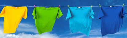 colorful shirts on washing line on green meadow; Shutterstock ID 367867325; purchase_order: 06092023; job: Präsentation etc; client: BASF SE; other: BASF SE, GBH/IM, M.Baque – E-CMI/M - F206, Annette Engeroff